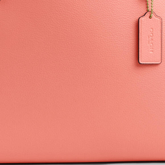 💕Coach NWT Dark Coral Mollie Tote with Gold hardware - Picture 5 of 11